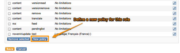 Adding the new policy to the Editor role - step 2